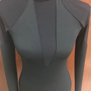 Missguided black mesh dress